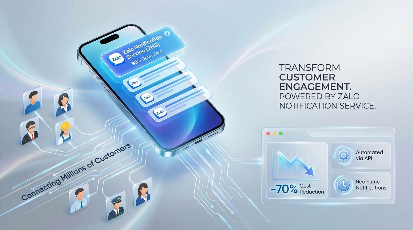 Giải Pháp Zalo ZNS: Đột Phá CSKH Với Tỷ Lệ Đọc 90% & Tiết Kiệm 70% Chi Phí