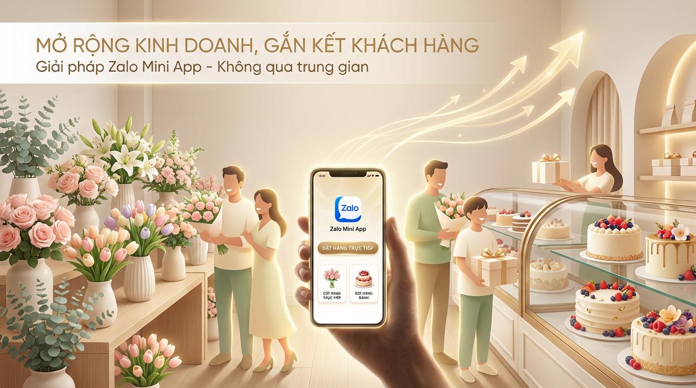 Bứt Phá Doanh Thu Cho Cửa Hàng Hoa Và Bánh Cùng Zalo Mini App – Cdudu Miễn Phí 20% Chi Phí Triển Khai!