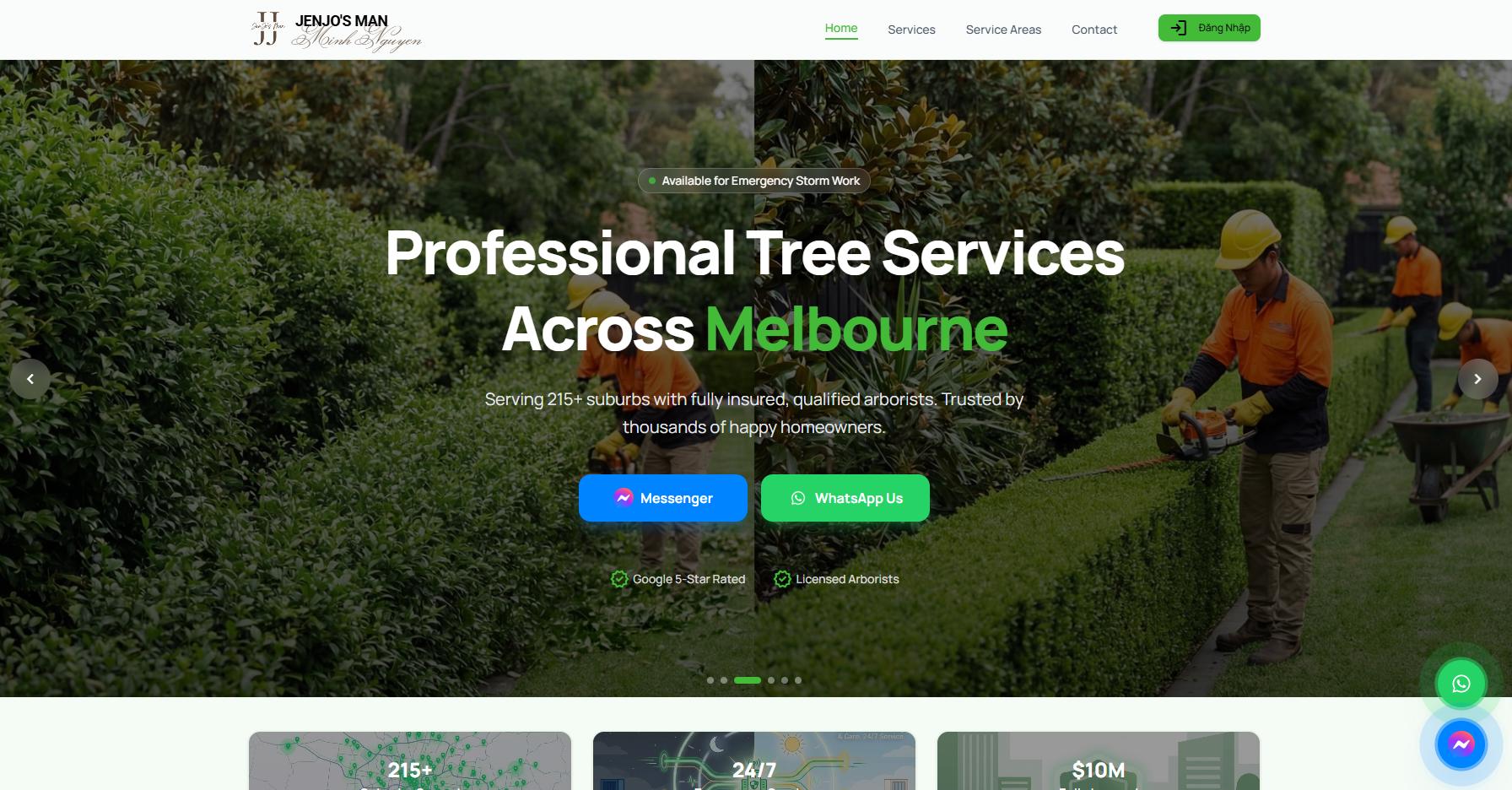 Hệ thống Landing Page và Booking System cho JenjoTree