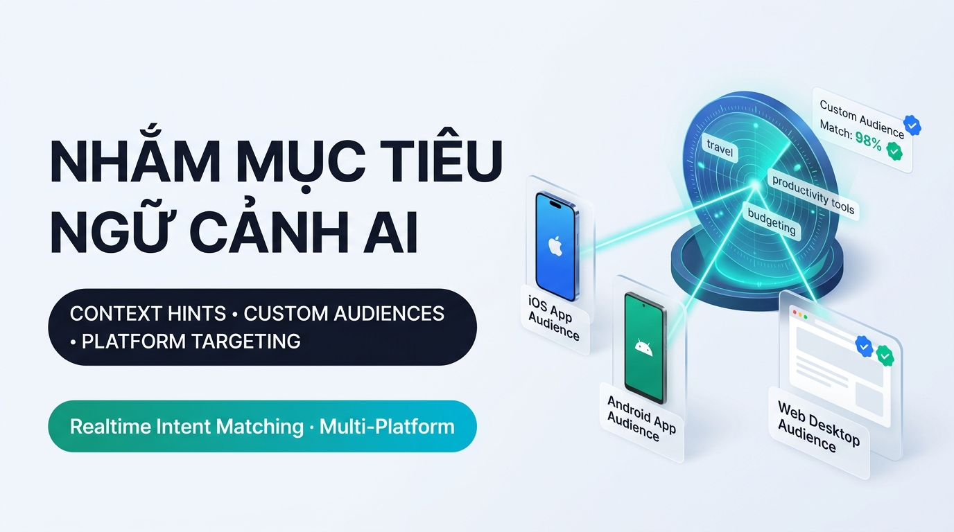 Nghệ Thuật Nhắm Mục Tiêu Trên ChatGPT Ads: Context Hints (Ngữ Cảnh Hội Thoại), Địa Lý & Nền Tảng (iOS, Android, Web)