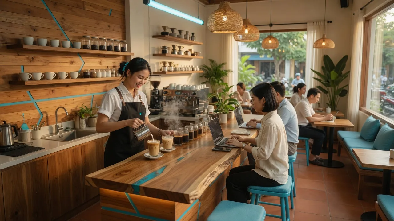Cafe Chuối Vàng: Zalo Mini App đặt món + tích điểm, giảm 40% chat sót đơn — Chuỗi 6 cửa hàng cafe TP.HCM chuyển từ chat Zalo tay sang Mini App catalog, vouc
