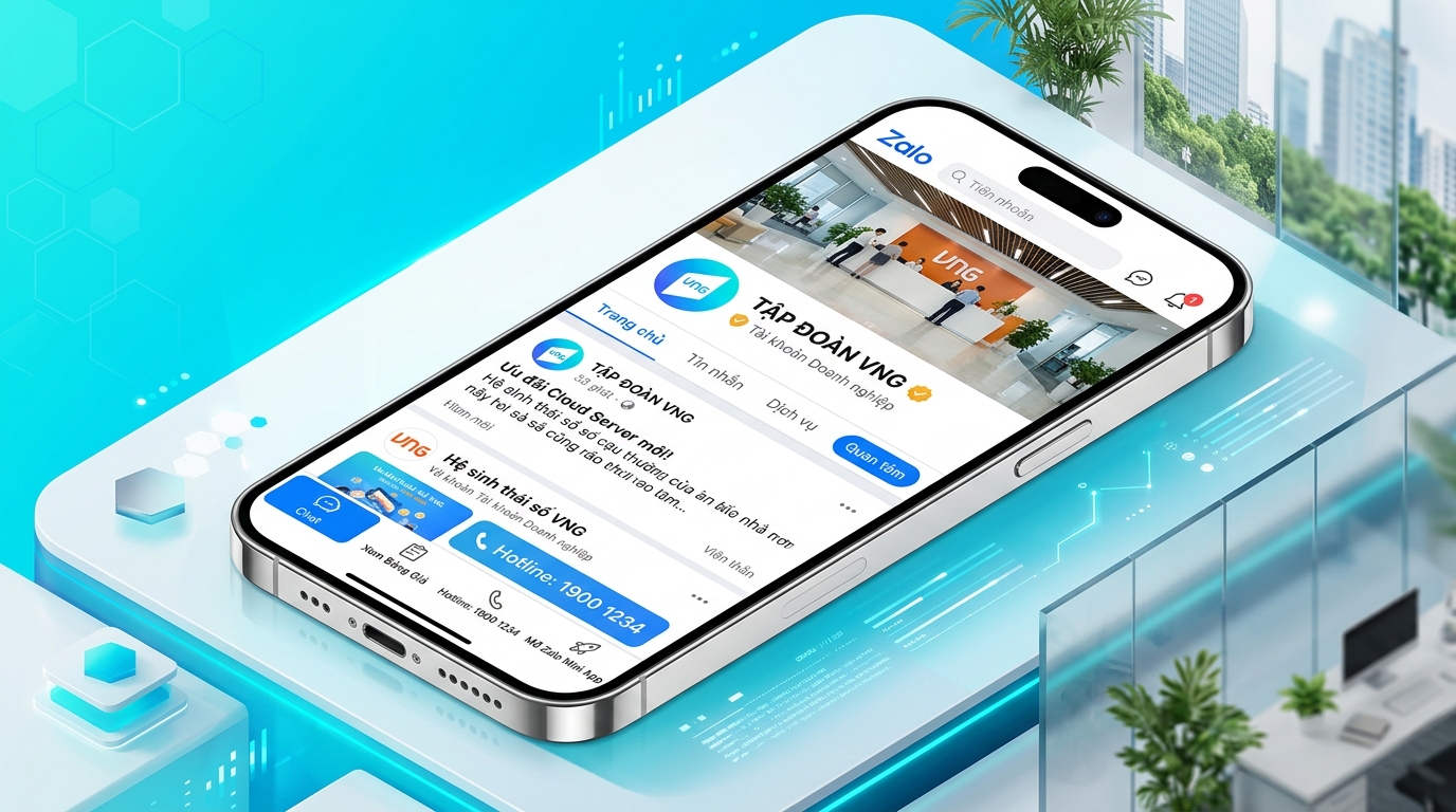 Giao diện Zalo OA doanh nghiệp tích vàng chuẩn chỉ