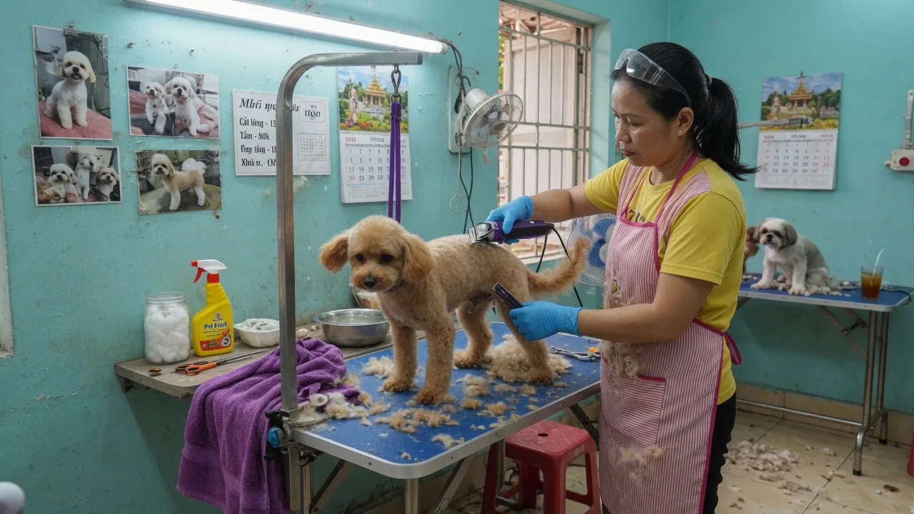 PetSpa Grooming: OA đặt lịch + ZNS nhắc — ghế grooming đầy mà bớt no-show — Spa thú cưng: book Zalo cá nhân thợ. OA lịch chung + ZNS nhắc T-24h — no-show gi