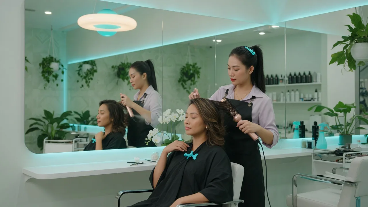 Salon Tóc Layer: OA đặt lịch & chăm sóc sau nhuộm — khách quay lại đo được — Salon 12 ghế: bỏ Zalo cá nhân thợ, OA chung lịch, kịch bản chăm sau nhuộm 7/14 n