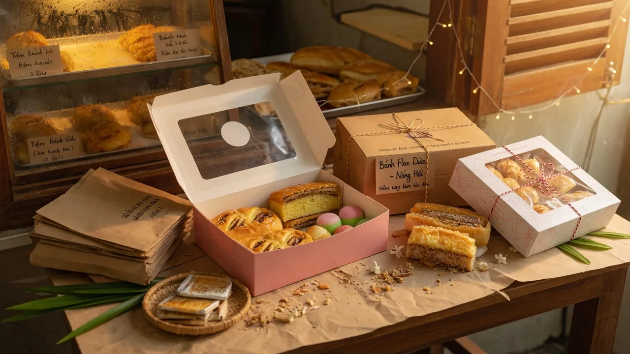Petit Four Bakery: pre-order bánh kem Mini App — hết cháy lò ngày lễ — Tiệm bánh pre-order theo slot lò: Mini App chọn mẫu/size/ngày nhận, OA xác nhận 