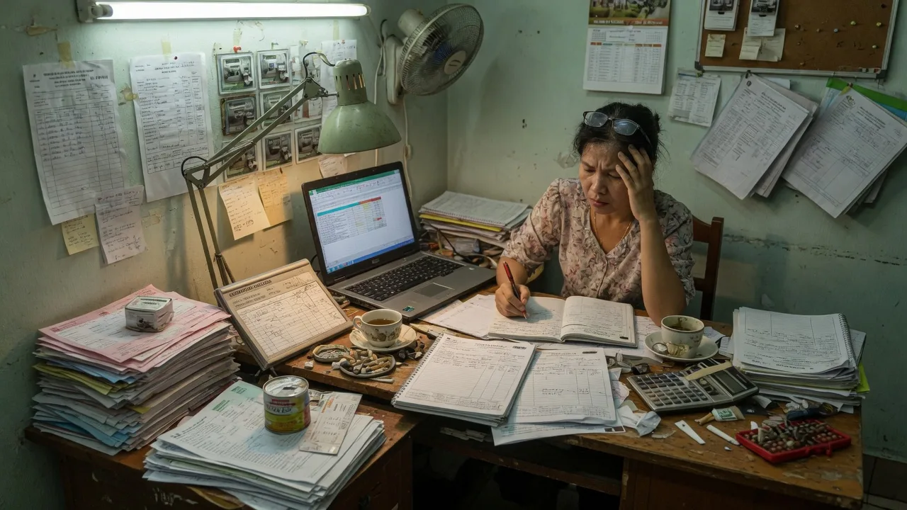 Sổ Excel và ghi tay chỉ số điện nước — dễ lệch cuối tháng