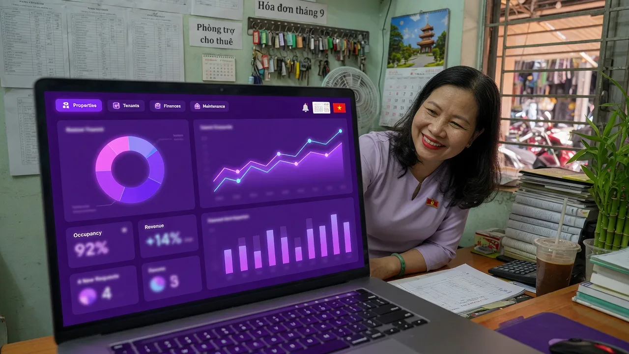 CHome — phòng, hợp đồng, hóa đơn điện nước trên một hệ thống